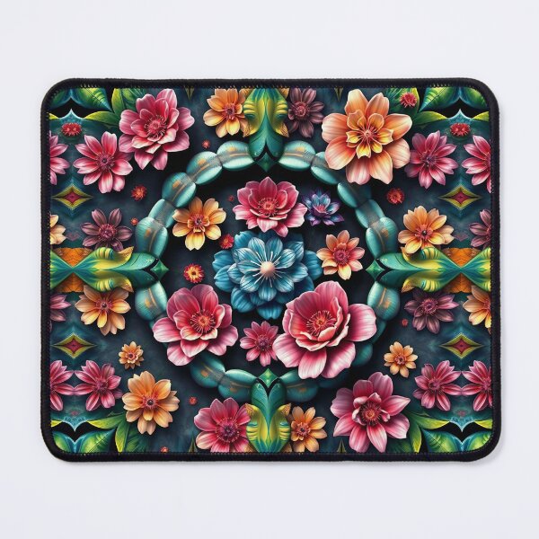 Item preview, Whimsical Pink and Blue Floral Pattern, Dark Academia Aesthetic home Decor and accessories, flowers t-shirt design designed and sold by TheGaliyaStudio.