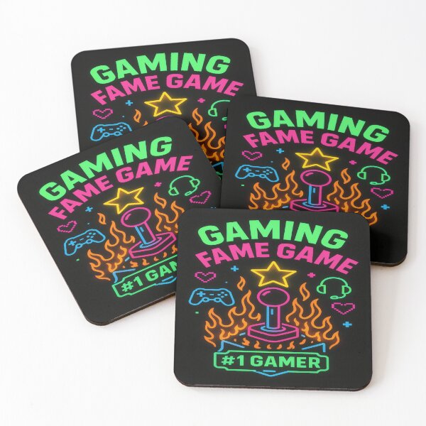 Item preview, Gaming Fame Game Neon Tee – Funny Gamer Parody designed and sold by POD DYNASTY | Original Print On Demand T-Shirt Graphics.