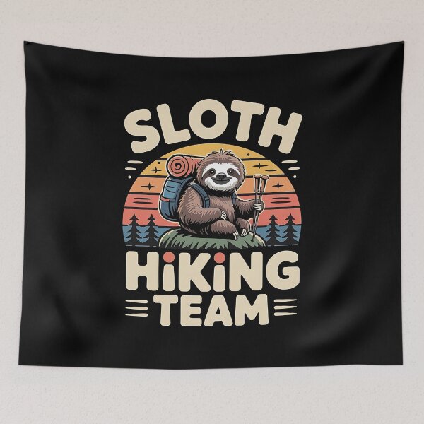 Item preview, Funny Sloth Hiking - This funny sloth hiking gift is perfect for hikers, campers, nature lovers, and anyone who enjoys humor, mountains, and lazy outdoor adventures. designed and sold by ZyziowskyArt.