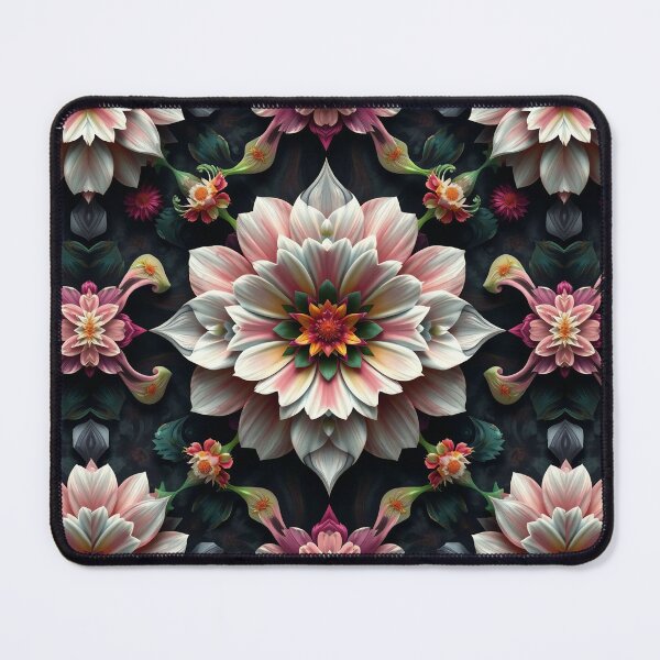 Item preview, Ornate Fantasy Floral Mosaic, Richly Colored Botanical Design home Decor and accessories, flowers t-shirt design designed and sold by TheGaliyaStudio.