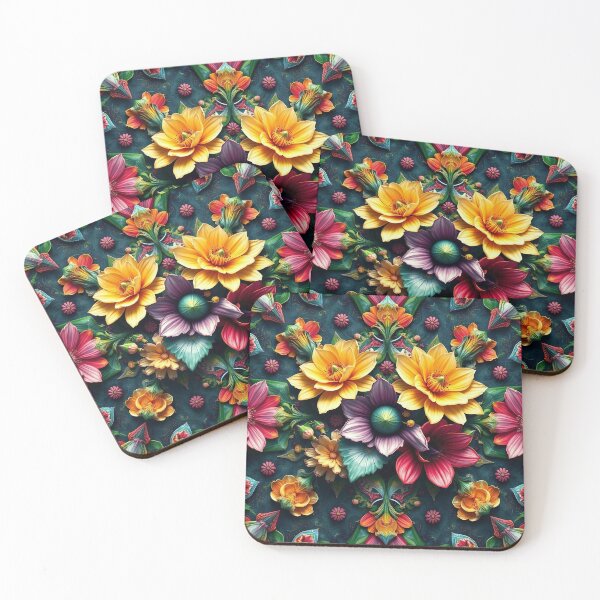 Item preview, Ornate Fantasy Floral design, Richly Colored Botanical home Decor and accessories, flowers t-shirt design  designed and sold by TheGaliyaStudio.
