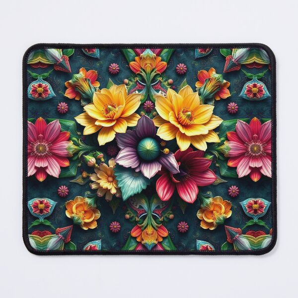 Item preview, Ornate Fantasy Floral design, Richly Colored Botanical home Decor and accessories, flowers t-shirt design designed and sold by TheGaliyaStudio.