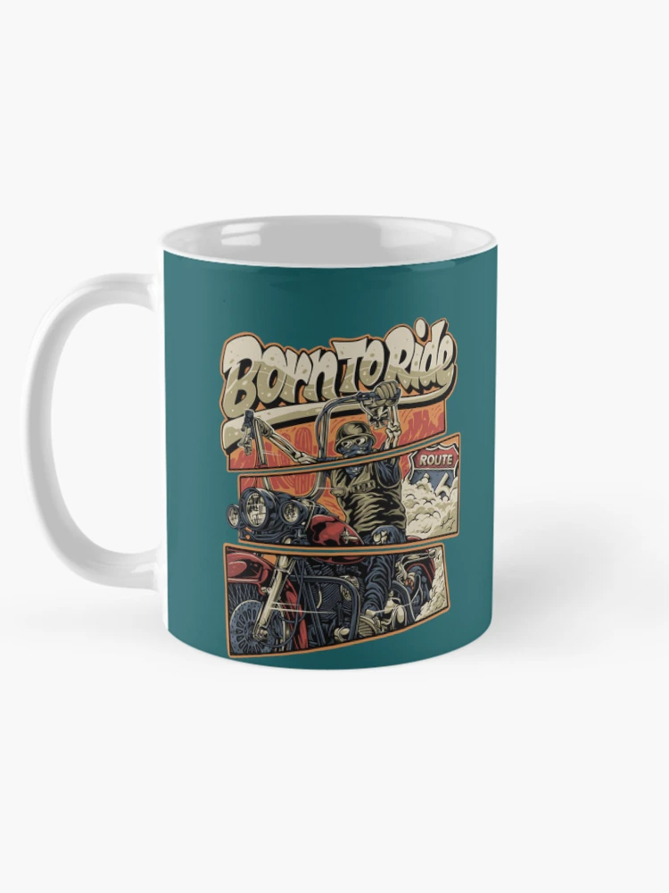 Thumbnail 5 of 6, Coffee Mug, Born To Ride designed and sold by SimplifyCD.