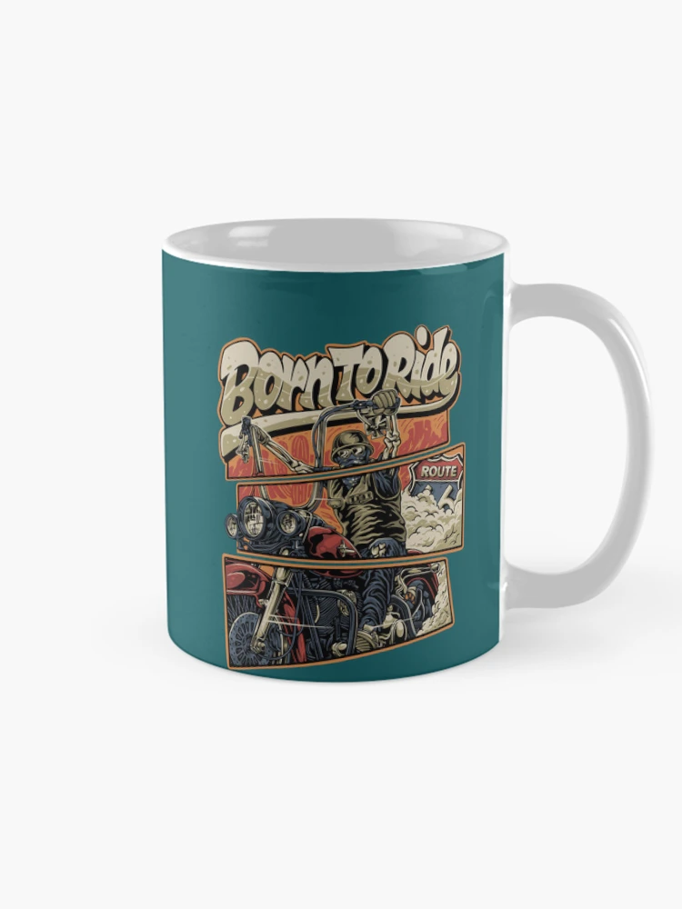 Thumbnail 3 of 6, Coffee Mug, Born To Ride designed and sold by SimplifyCD.