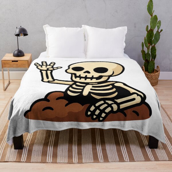 Item preview, Halloween Skeleton Cartoon Rising from Grave Spooky Cute Scary Funny Bone Character Creepy Horror Clipart Design Illustration designed and sold by Mimoshi ⭐⭐⭐⭐⭐.