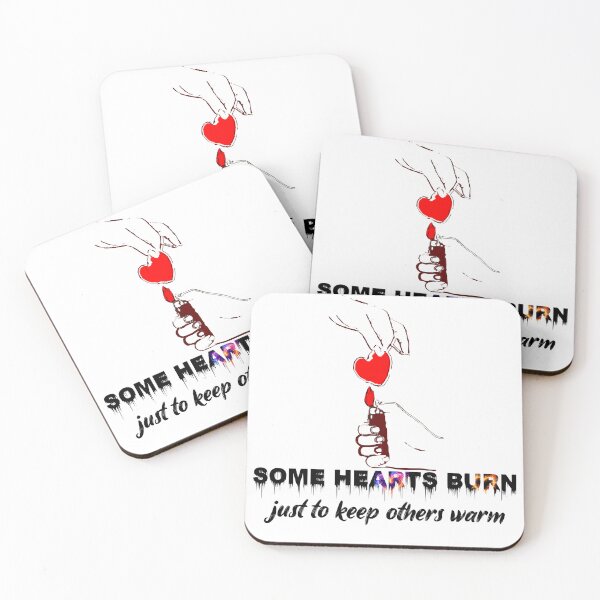 Item preview, Some Hearts Burn – Emotional Love & Sacrifice Typography Design designed and sold by essenthreads.