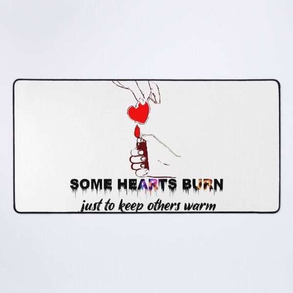 Item preview, Some Hearts Burn – Emotional Love & Sacrifice Typography Design designed and sold by essenthreads.