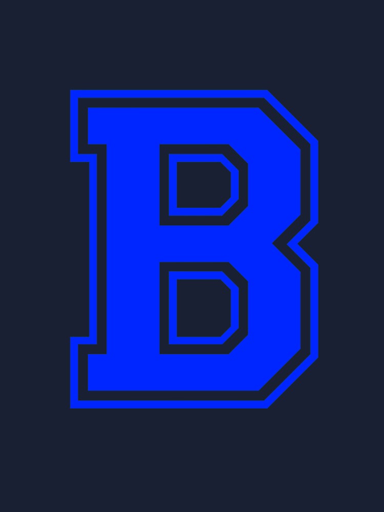 Monogram Light Blue Varsity College Initial B Sweatshirt