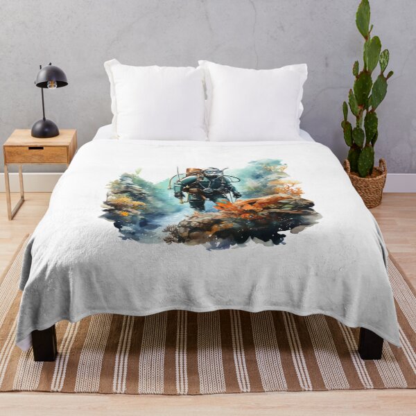Item preview, Scuba Diver on Coral Reef – Underwater Adventure Design designed and sold by pixeldizajn.