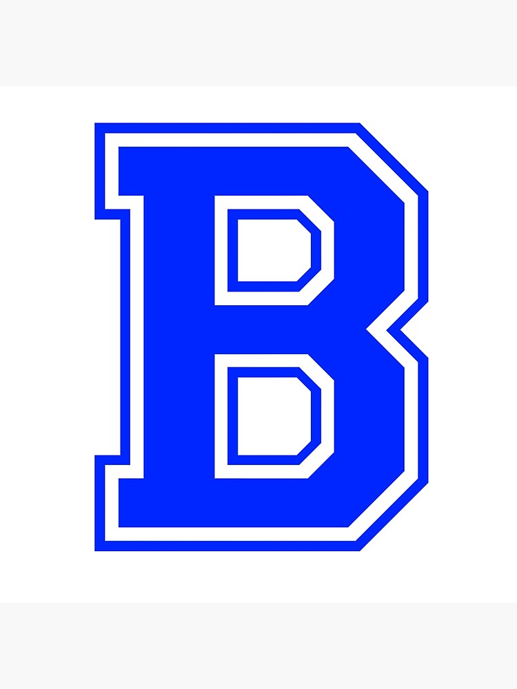 "Varsity Letter B Blue Monogram" Poster For Sale By Roselia | Redbubble