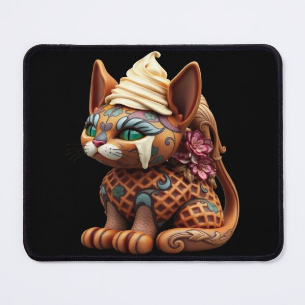 Item preview, Kawaii Chocolate Waffle Kitten - Adorable Ice Cream. designed and sold by Ralek.