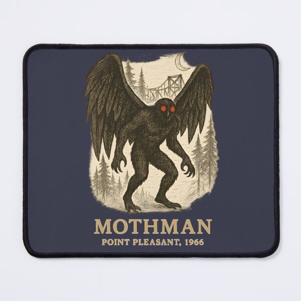 Item preview, Mothman – Point Pleasant 1966 | Hatching illustration designed and sold by SlatoMato.