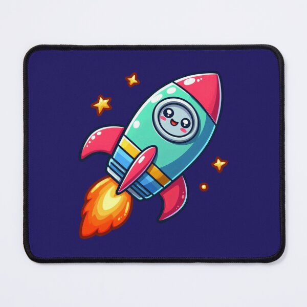 Item preview, Spaceship with Engines Running - Cartoon Art for Home designed and sold by DibuHumor.