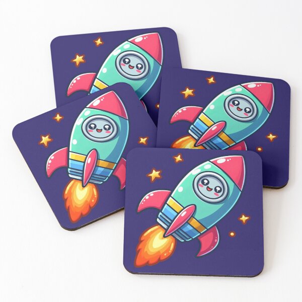 Item preview, Spaceship with Engines Running - Cartoon Art for Home designed and sold by DibuHumor.