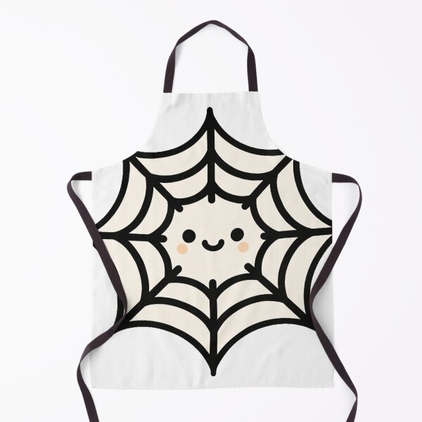Item preview, Cute Kawaii Smiling Spider Web with Happy Face Adorable Chibi Halloween Cartoon Decorative Element for Kids designed and sold by Mimoshi ⭐⭐⭐⭐⭐.