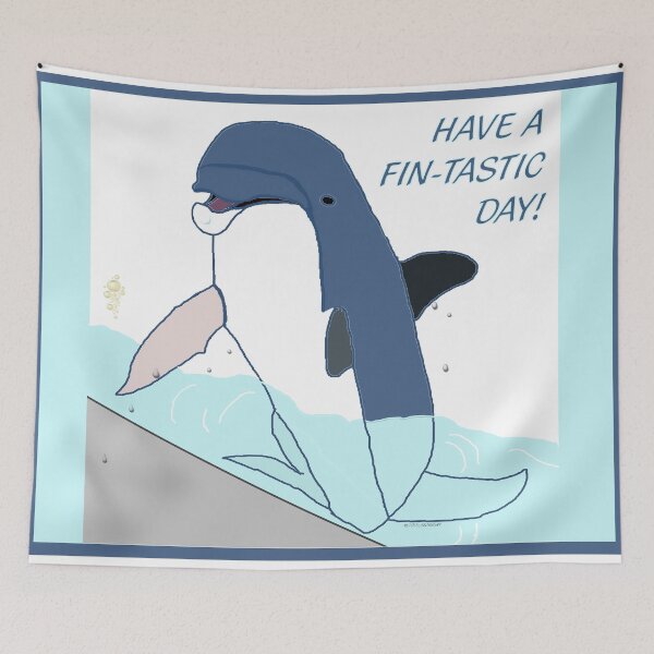 Item preview, Have a FINtastic Day Dolphin designed and sold by kristalcurt.