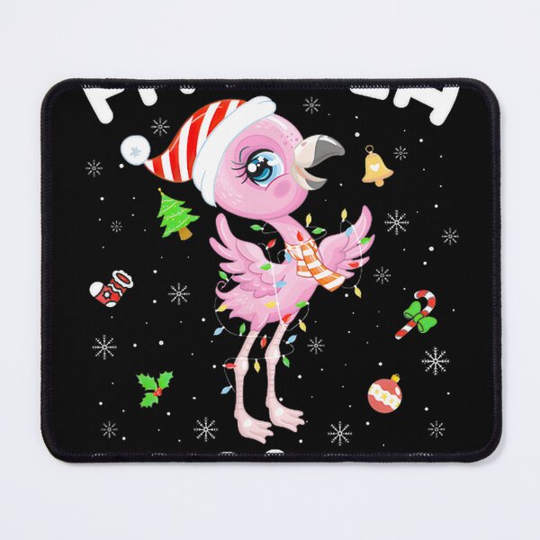 Item preview, Fa La La Mingo Christmas Flamingo with Santa Hat and Xmas Lights designed and sold by KinaGregor1.
