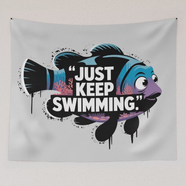 Item preview, Fish - Just Keep Swimming designed and sold by 123ks.