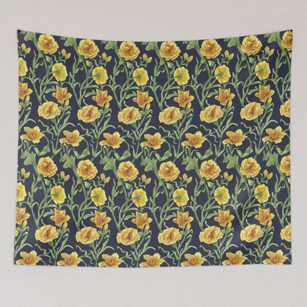 Item preview, Arts and Crafts Carnations and Narcissus designed and sold by ilinca maican.