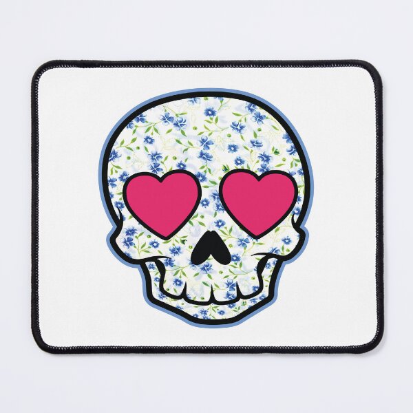 Item preview, Cartoonish Style Flower Heart Skull designed and sold by Brainstorming99.