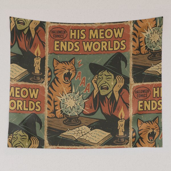 Item preview, Witchy Cat: His meow ends worlds designed and sold by bapupa.