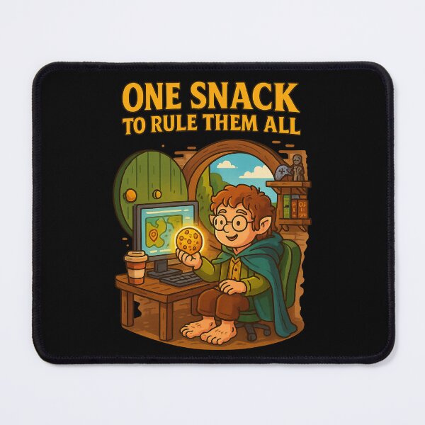 Item preview, One Snack to Rule Them All – Funny Fantasy Adventurer Design designed and sold by WittyLabs.