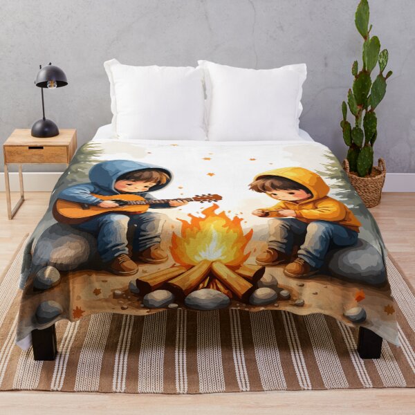 Item preview, Boy and Girl by Campfire – Playing Guitar Under the Stars designed and sold by pixeldizajn.