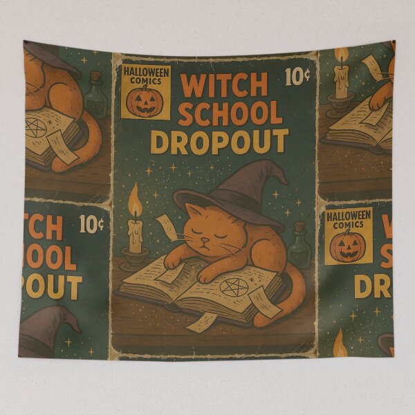 Item preview, Witchy Cat: Witch school dropout designed and sold by bapupa.