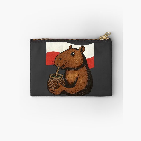 Item preview,  Cute Capybara Drinking Yerba Mate – Polish Flag Edition designed and sold by flamini.