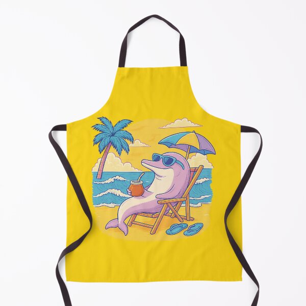 Item preview, Chill Dolphin Drinking Yerba Mate – Fun Tropical Beach Design designed and sold by flamini.