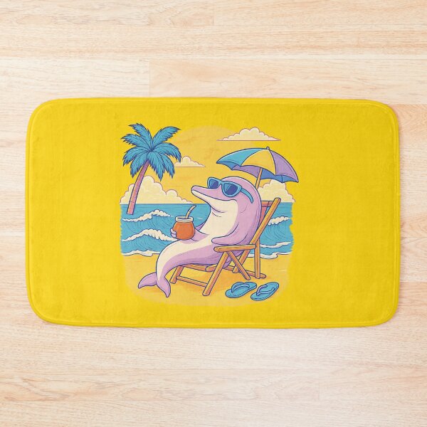 Item preview, Chill Dolphin Drinking Yerba Mate – Fun Tropical Beach Design designed and sold by flamini.