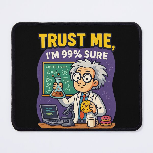 Item preview, Trust Me, I’m 99% Sure – Funny Science Lab Cartoon designed and sold by WittyLabs.