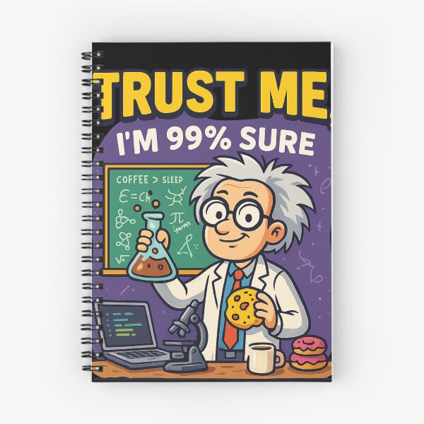 Item preview, Trust Me, I’m 99% Sure – Funny Science Lab Cartoon designed and sold by WittyLabs.