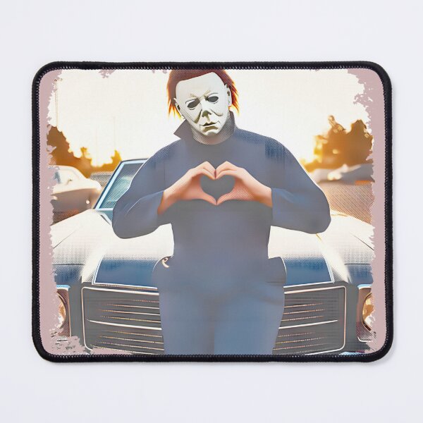 Item preview, Halloween Masked Figure Heart Hands Spooky Love designed and sold by RomayneMoskop1.