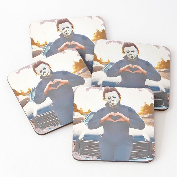 Item preview, Halloween Masked Figure Heart Hands Spooky Love designed and sold by RomayneMoskop1.