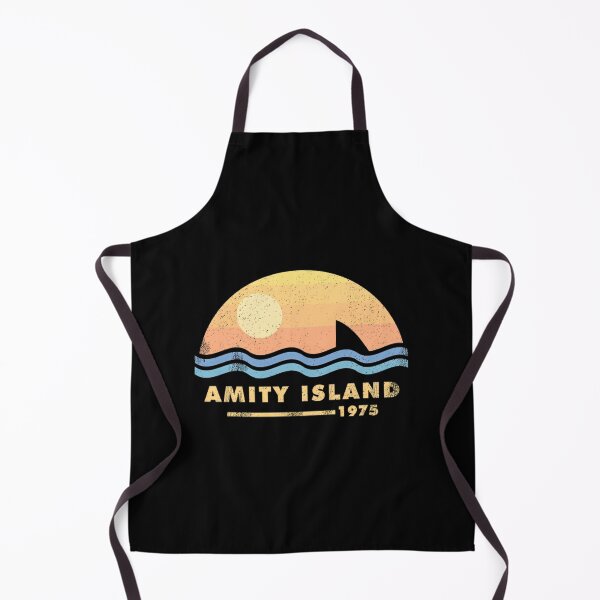 Item preview, Amity Island 1975 Vintage Sunset Shark Fin Beach Ocean Retro Summer designed and sold by RomayneMoskop1.