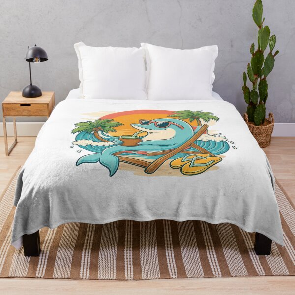 Item preview, Cool Dolphin Drinking Yerba Mate – Summer Beach Retro Design designed and sold by flamini.