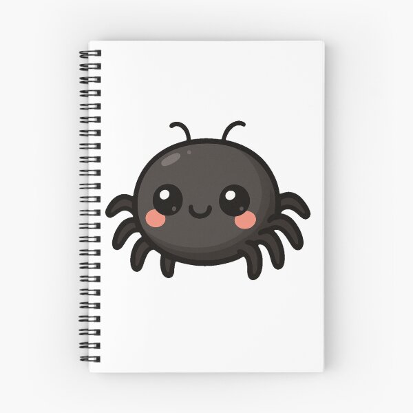 Item preview, Cute Kawaii Spider with Round Body Blushing Cheeks Smiling Face Adorable Chibi Halloween Cartoon Animal Character designed and sold by Mimoshi ⭐⭐⭐⭐⭐.