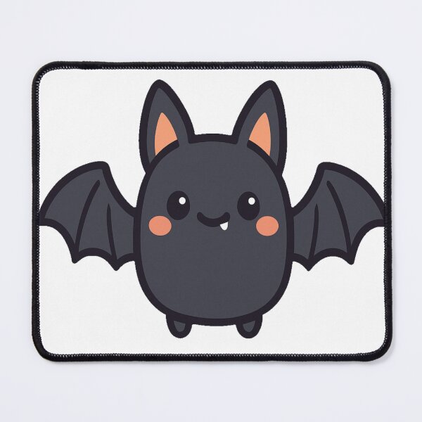 Item preview, Cute Kawaii Bat with Tiny Fangs Smiling Round Body Open Wings Adorable Chibi Halloween Cartoon Animal Character designed and sold by Mimoshi ⭐⭐⭐⭐⭐.