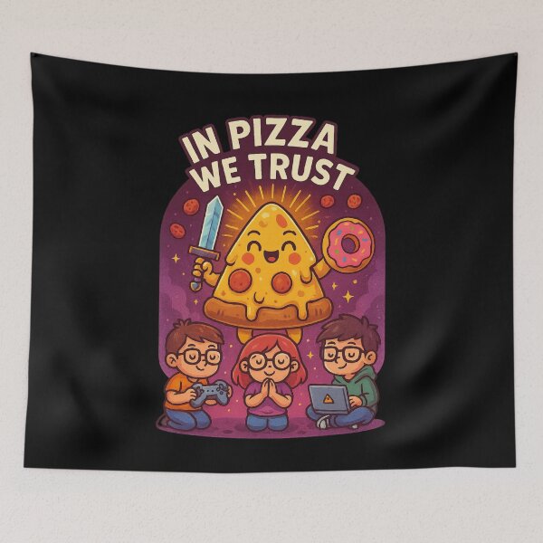 Item preview, In Pizza We Trust – Funny Gamer & Foodie Design designed and sold by WittyLabs.