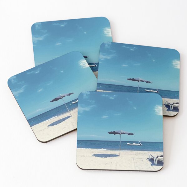 Item preview, Beach with parasol and deckchair in Corsica designed and sold by Shem photo .