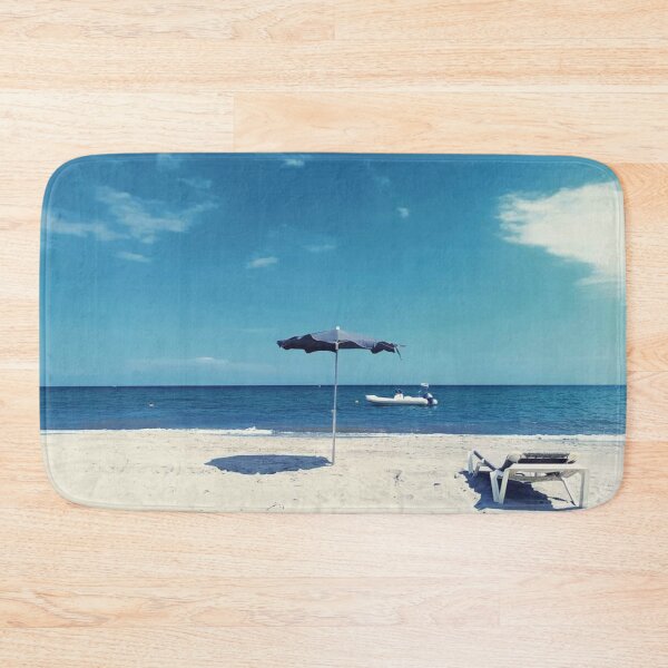 Item preview, Beach with parasol and deckchair in Corsica designed and sold by Shem photo .