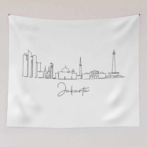 Item preview, Jakarta Lineart: Minimalist Cityscape Design designed and sold by FK2012.