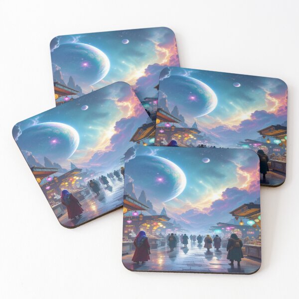 Item preview, Galactic Bazaar Glow – A cosmic market full of color, light & interstellar magic designed and sold by FotoworldEdel.
