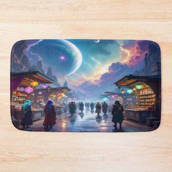 Item preview, Galactic Bazaar Glow – A cosmic market full of color, light & interstellar magic designed and sold by FotoworldEdel.