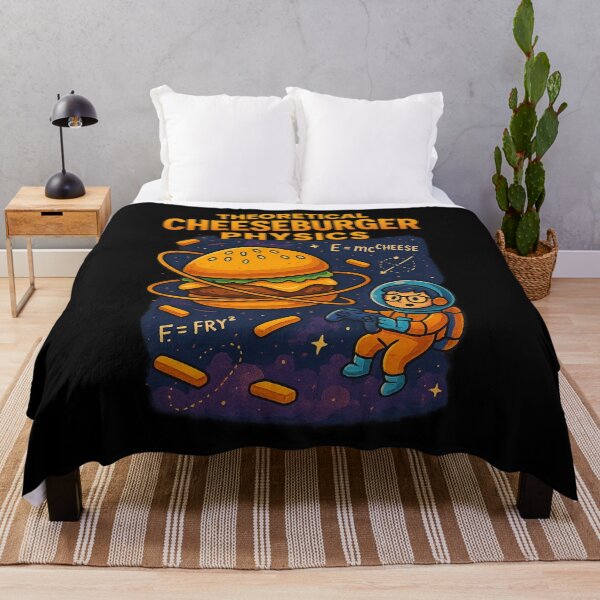 Item preview, Theoretical Cheeseburger Physics – Funny Space Gamer Food Pun designed and sold by WittyLabs.