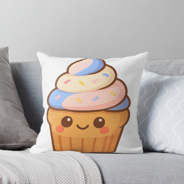 Item preview, Cute Cartoon Cupcake with Colorful Swirl Frosting Pastel Kawaii Style Sweet Dessert Bakery Pastry Party Celebration designed and sold by Mimoshi ⭐⭐⭐⭐⭐.