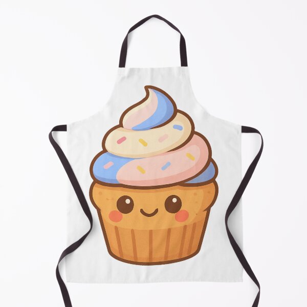 Item preview, Cute Cartoon Cupcake with Colorful Swirl Frosting Pastel Kawaii Style Sweet Dessert Bakery Pastry Party Celebration designed and sold by Mimoshi ⭐⭐⭐⭐⭐.