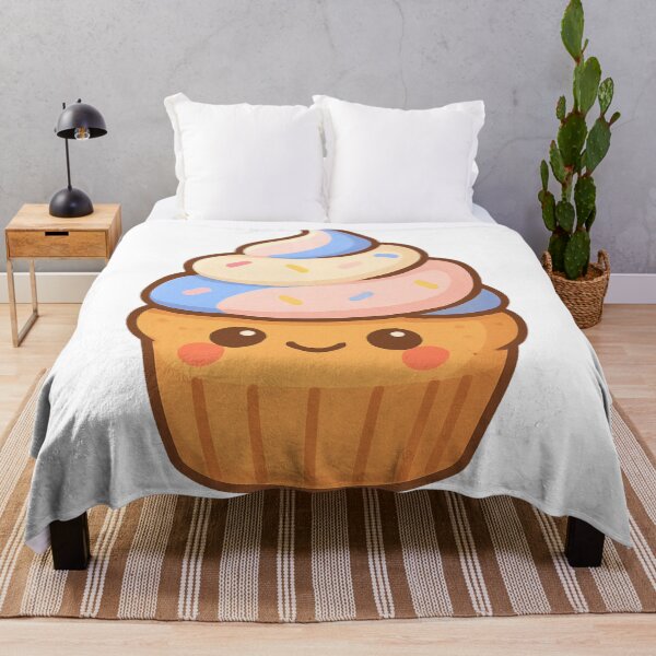 Item preview, Cute Cartoon Cupcake with Colorful Swirl Frosting Pastel Kawaii Style Sweet Dessert Bakery Pastry Party Celebration designed and sold by Mimoshi ⭐⭐⭐⭐⭐.