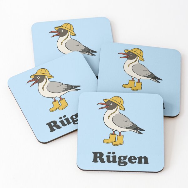Item preview, Rügen Black-headed Gull in Rain Outfit – Funny Island Design designed and sold by Print-Zoo.